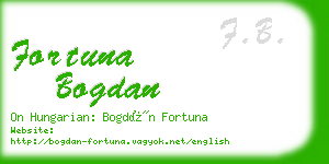 fortuna bogdan business card